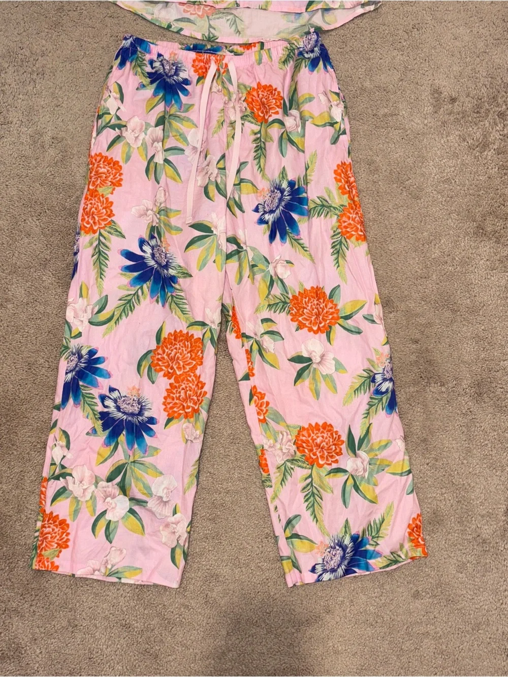 Women’s The Cat’S Floral Two-Piece Pajama Set Size: XS